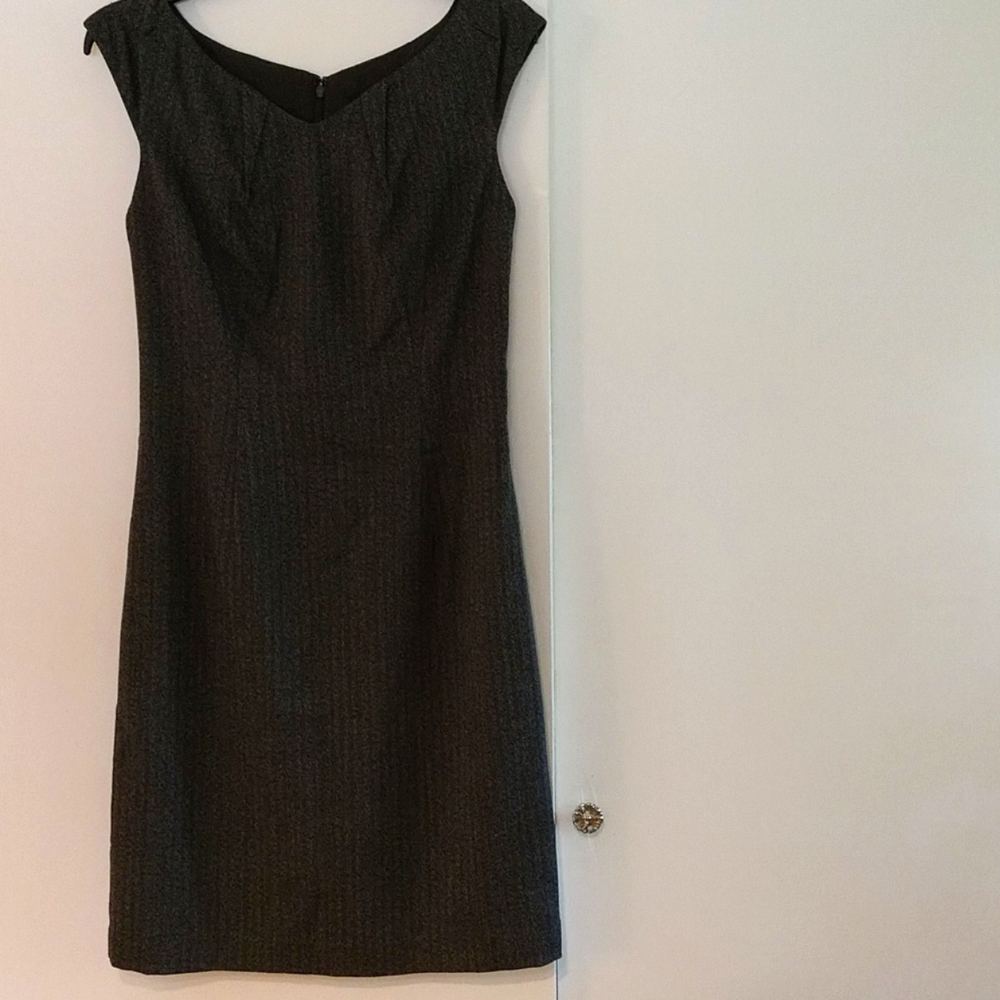 Massimo Fitted Soft Herringbone Pattern Dress (6)